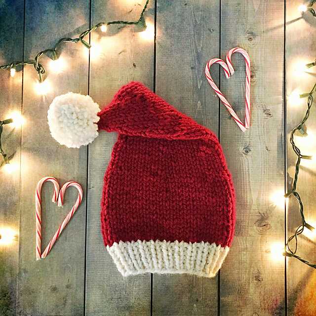 Chunky knit santa hat pattern free