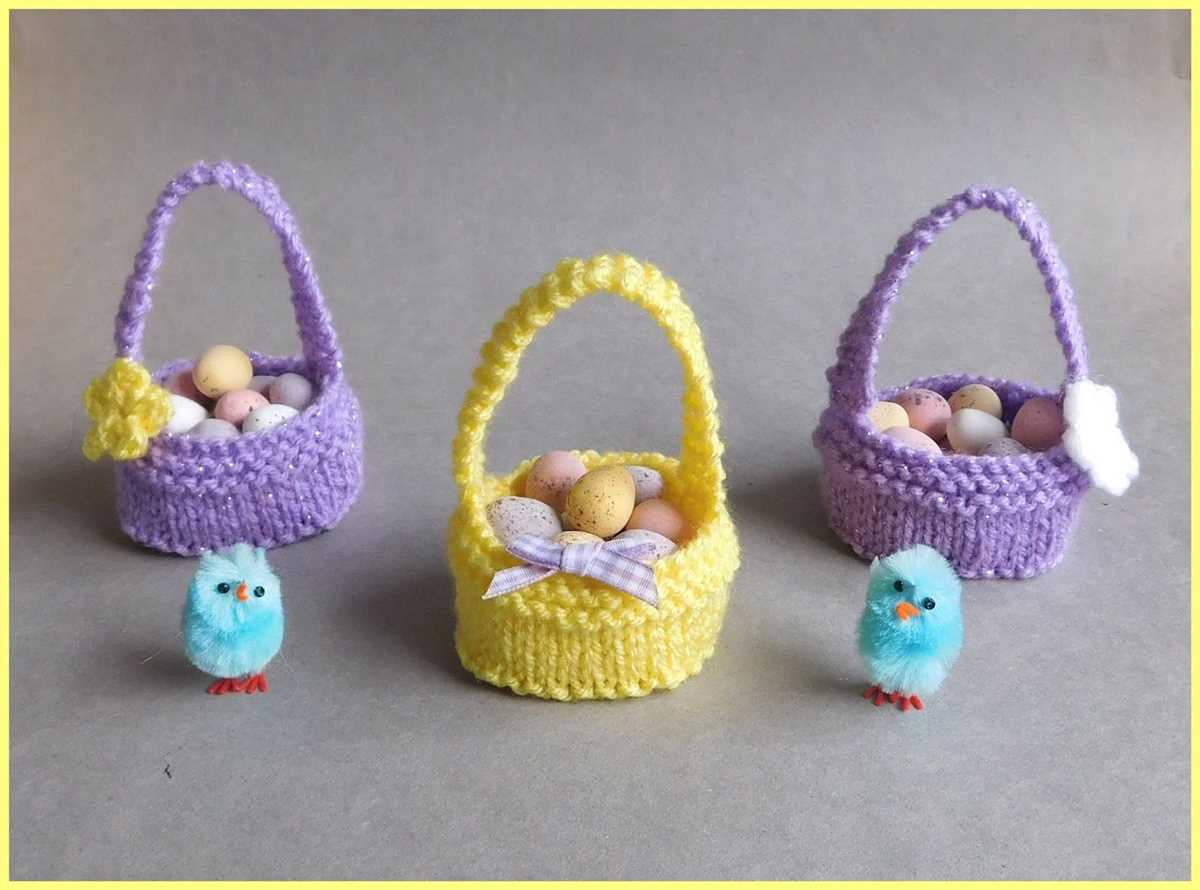 Easter basket knitting pattern