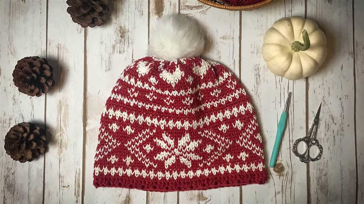 Snowflake hat knitting pattern free