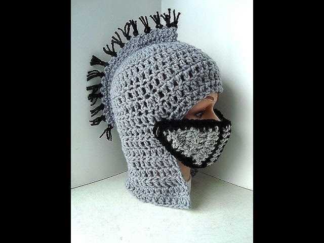 Knight helmet knitting pattern