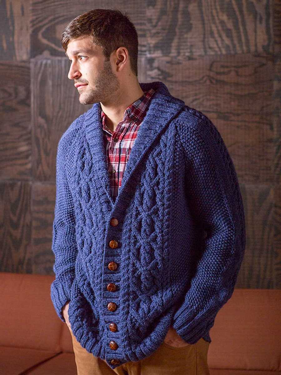 Mens cable knit cardigan pattern