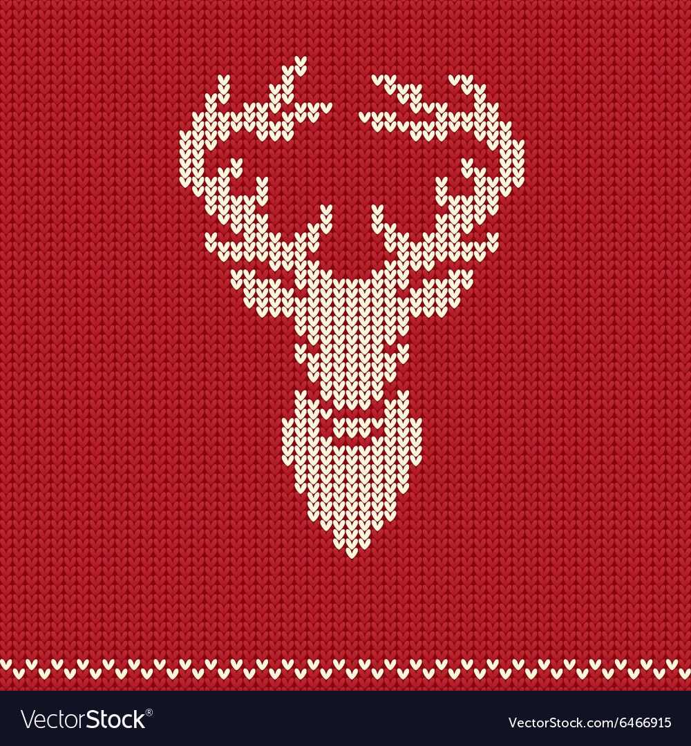 Knitted antlers pattern