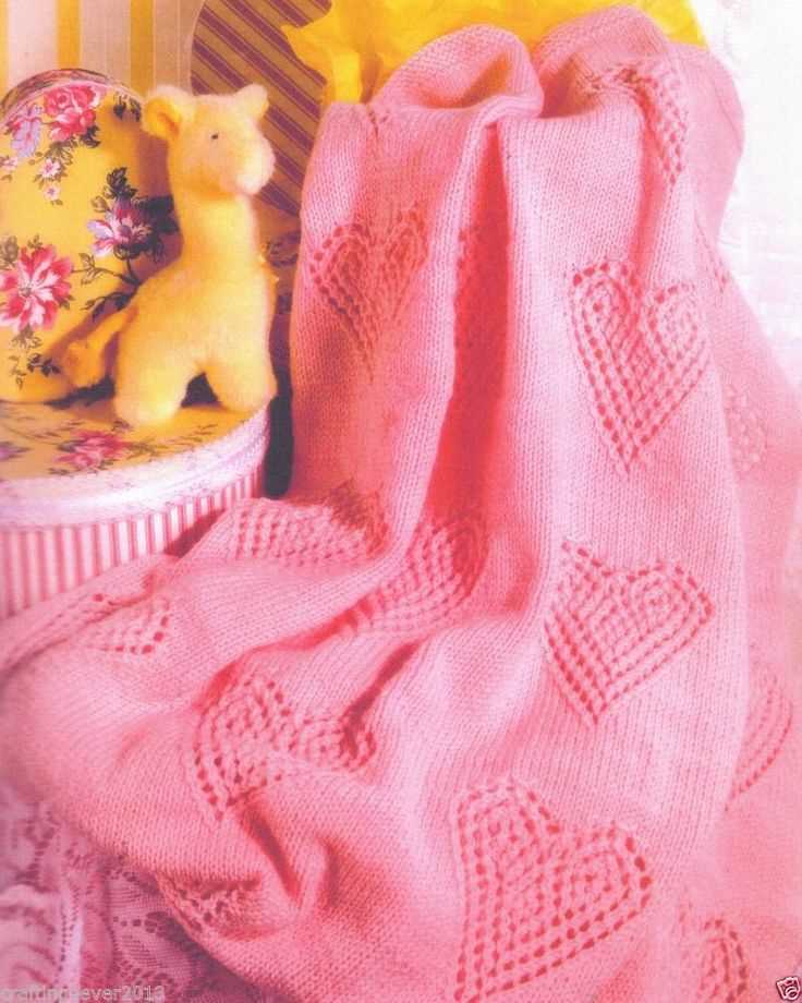 Free pattern for knitted heart blanket