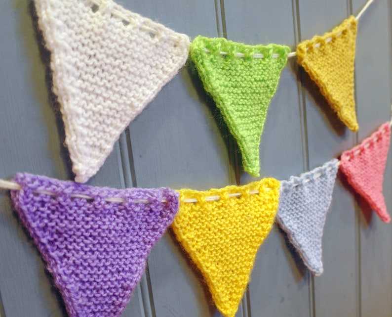 Knit bunting bag pattern