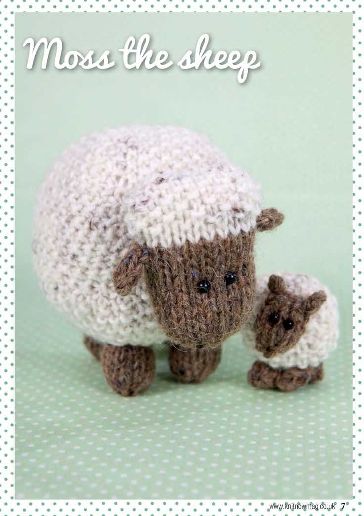 Easy knitted sheep pattern