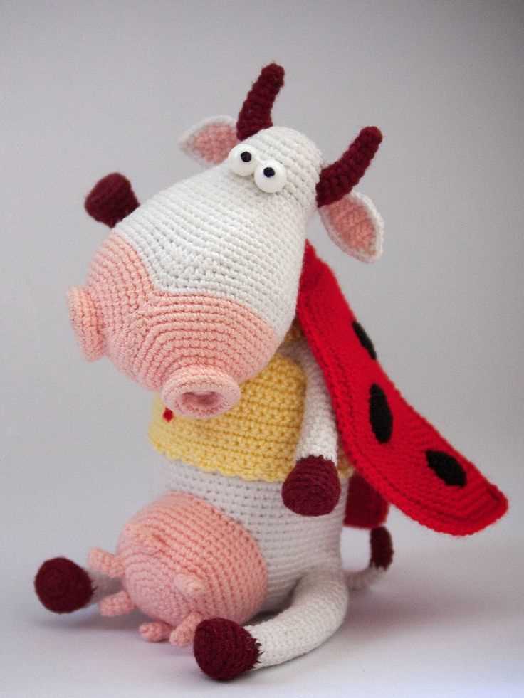 Free toy cow knitting pattern