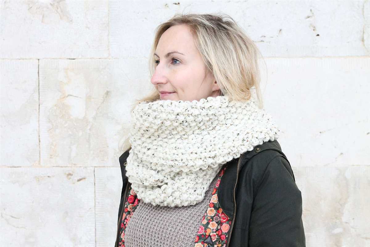 Easy cowl neck scarf knitting pattern