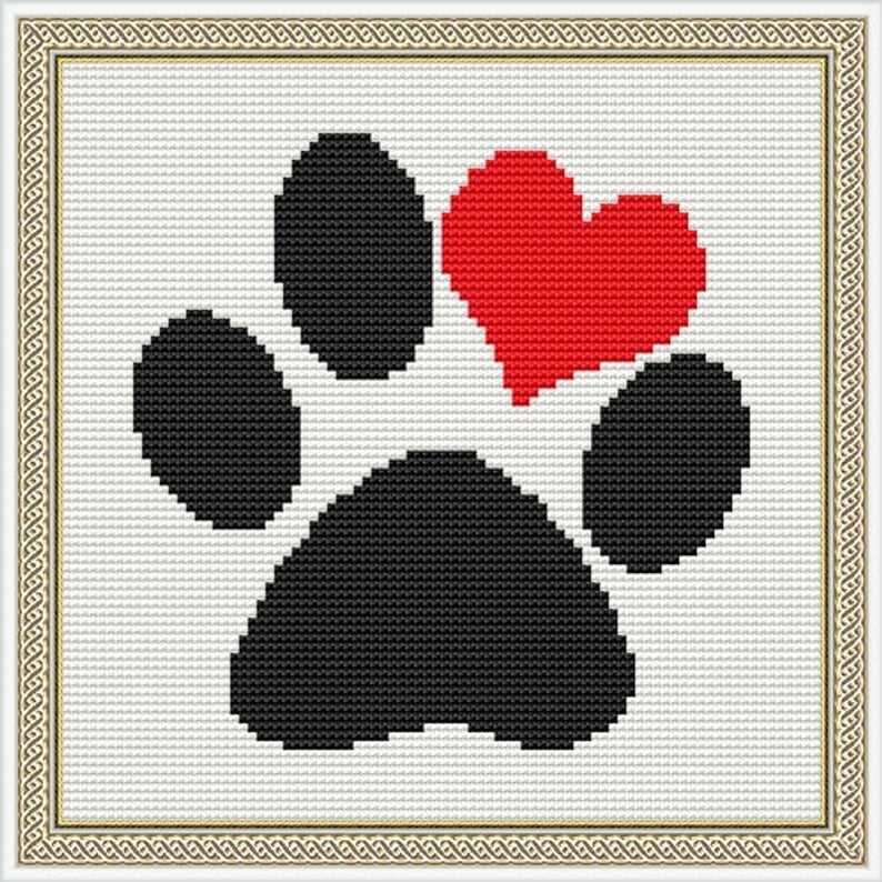 Paw print knitting pattern