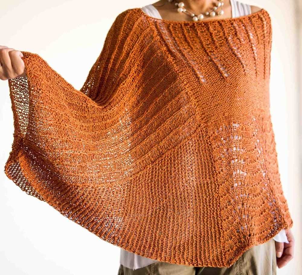 Poncho wrap knitting pattern