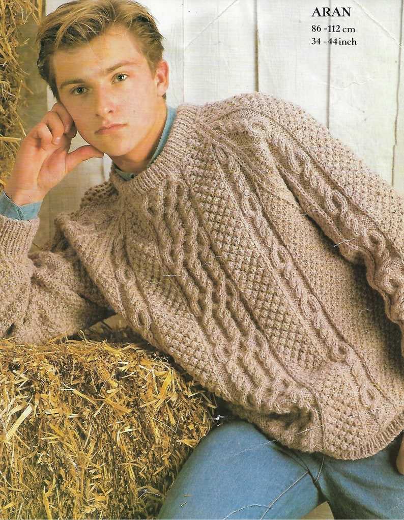 Mens cable knit jumper pattern