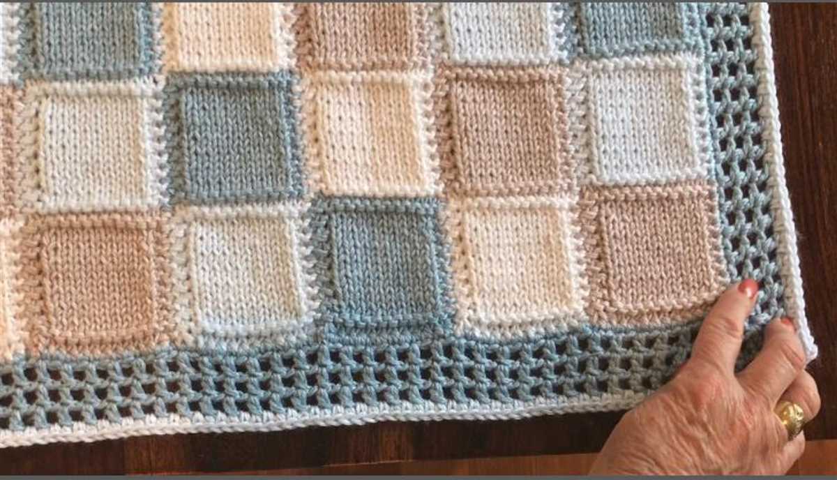 Magic squares knitted blanket pattern