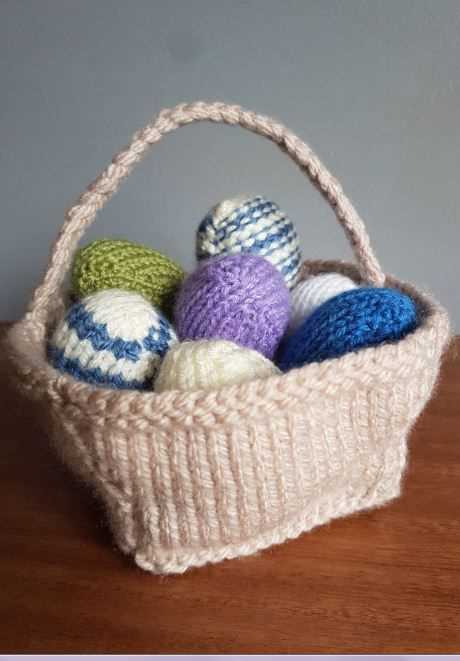 Easter basket knitting pattern