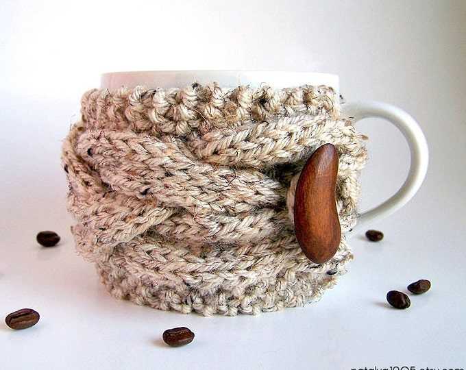 Knitted coffee mug sleeve pattern