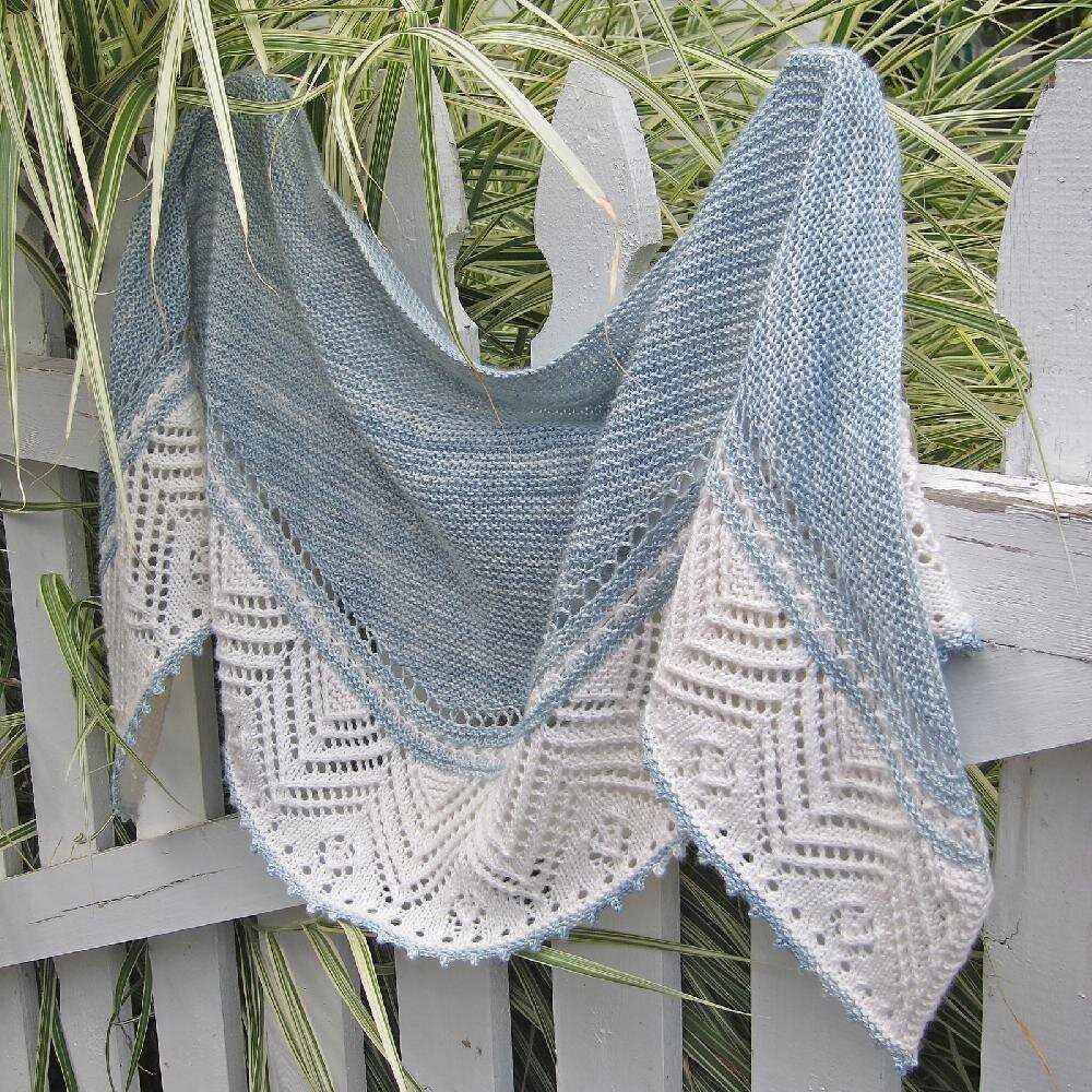 Pocket shawl knit pattern