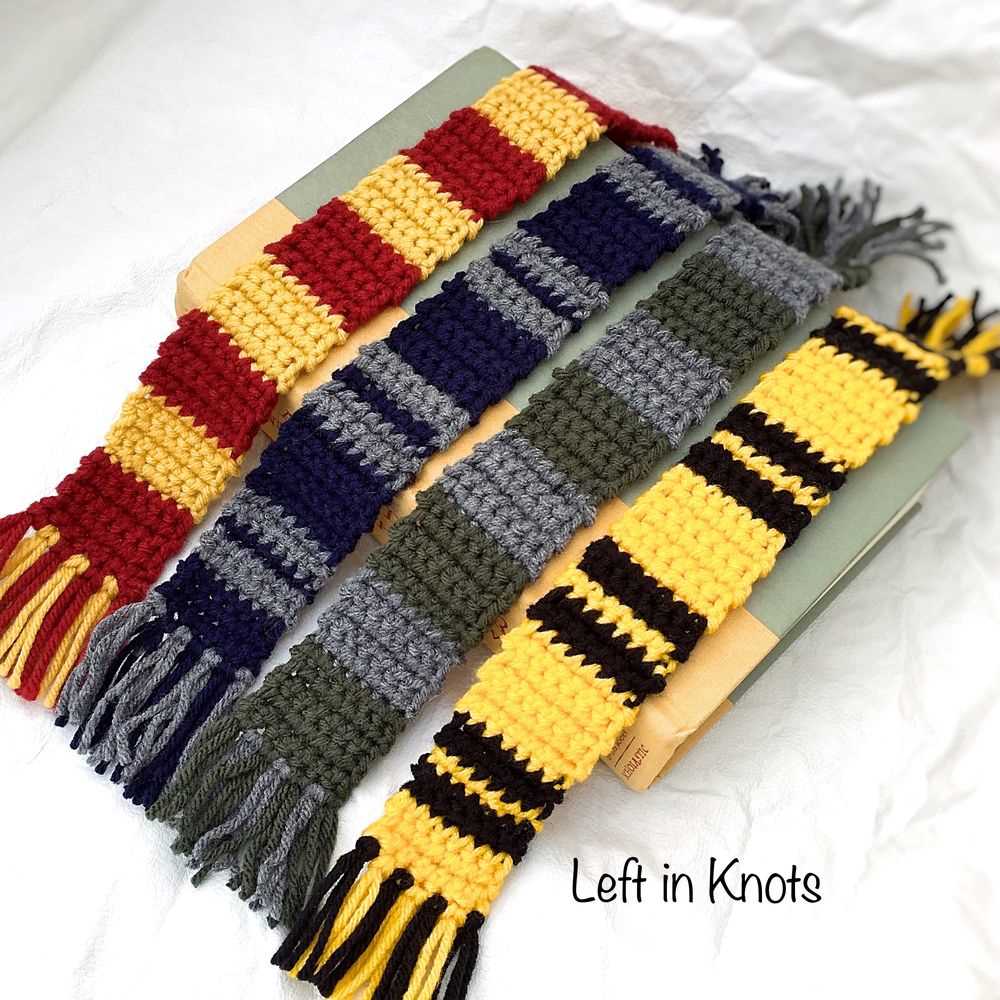 Harry potter scarf bookmark knitting pattern