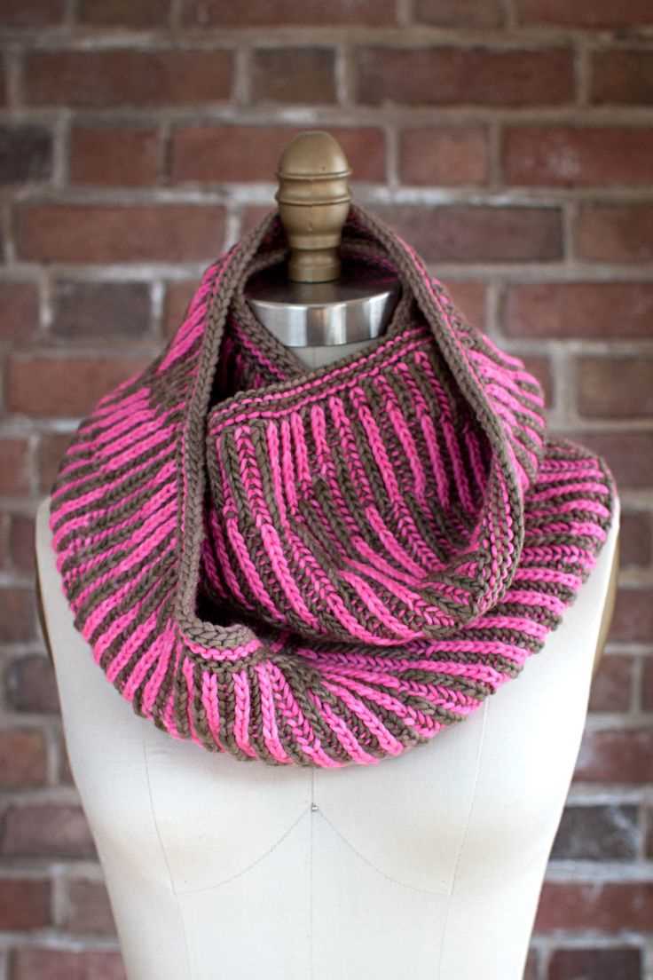 Free brioche knit scarf pattern