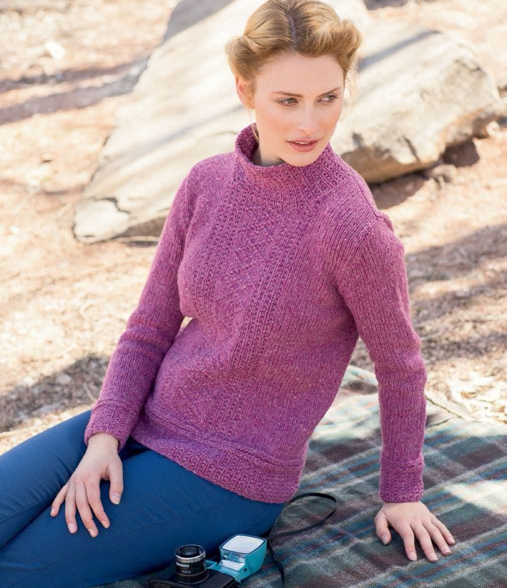 Autumn sweater knitting pattern