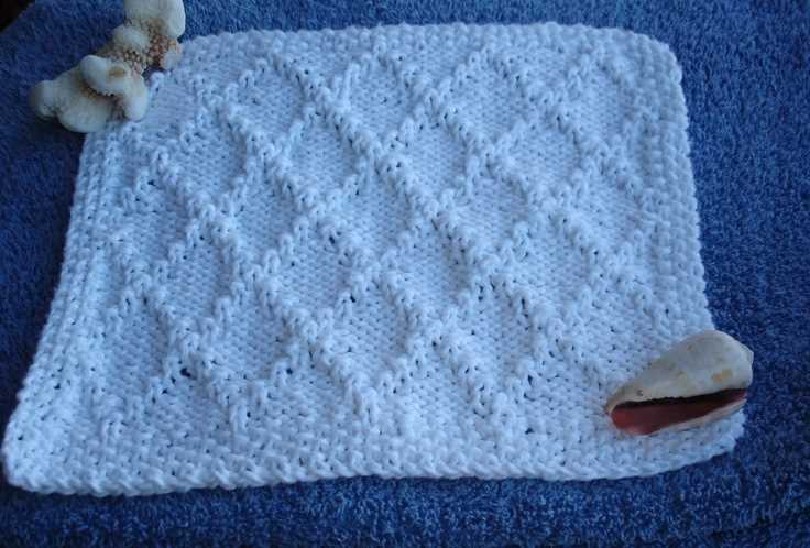 Diamond blanket knitting pattern