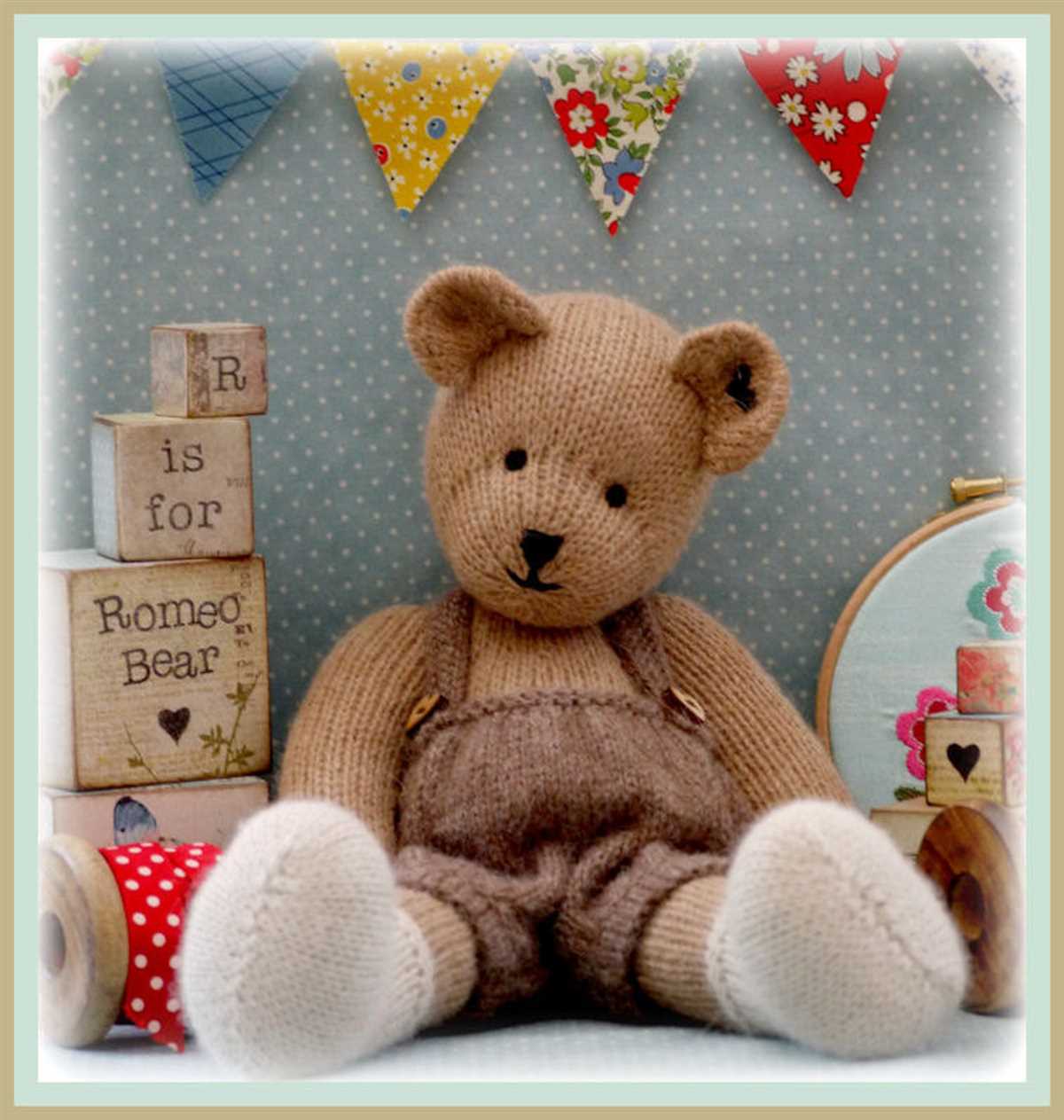 Knitted teddy bear free pattern