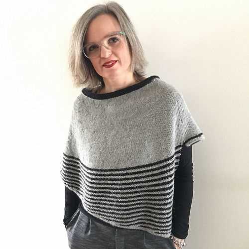 Poncho wrap knitting pattern