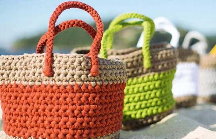 Knit beach bag pattern