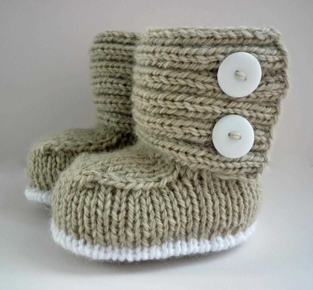 Knitting patterns for baby booties