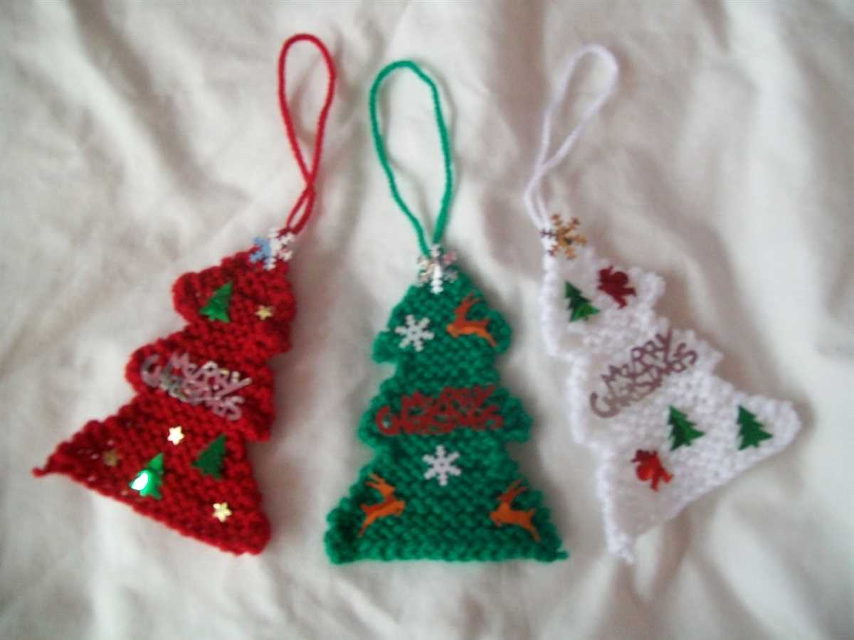 Free knitting patterns christmas decorations