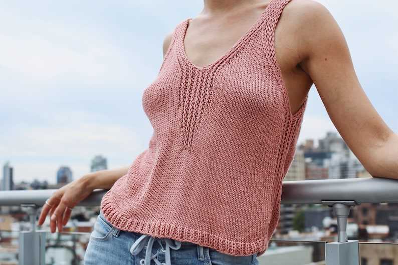 Ladies tank top knitting pattern free