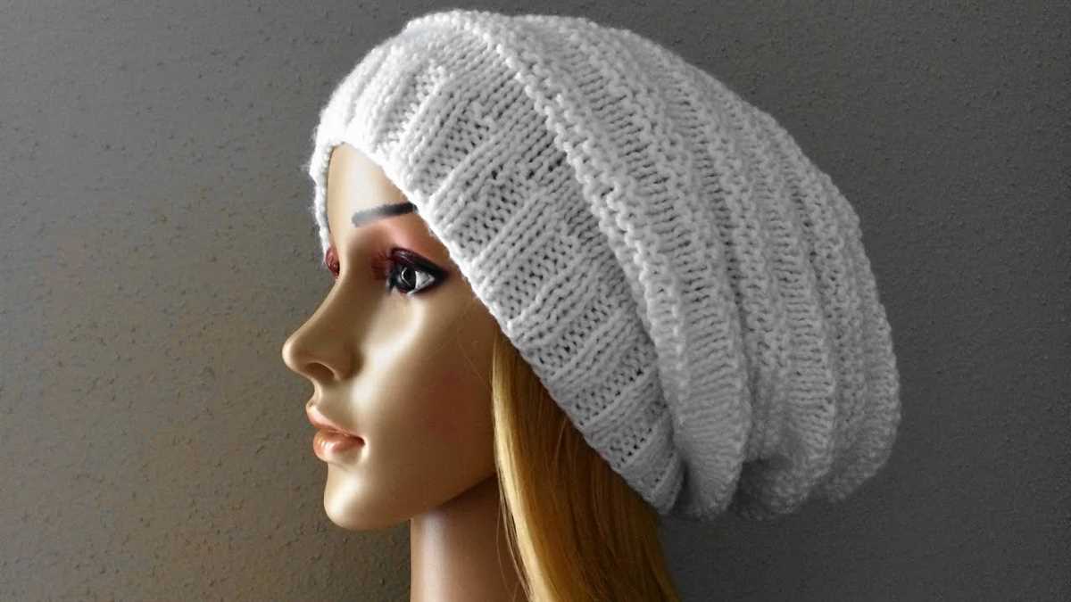 Easy knit slouchy hat pattern