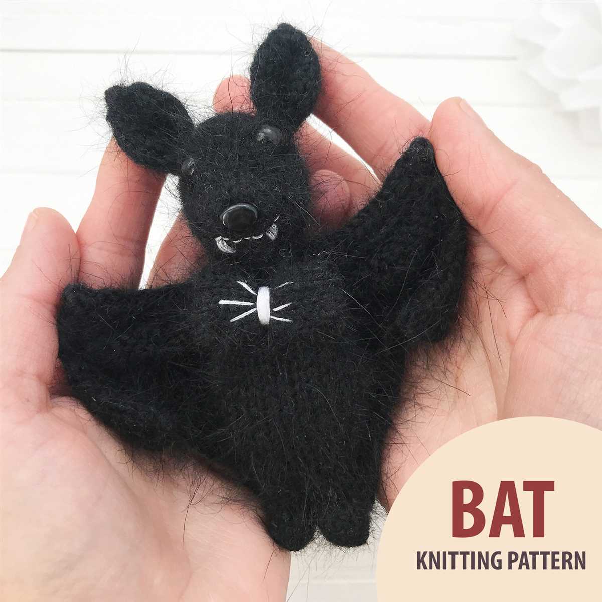 Bat toy knitting pattern