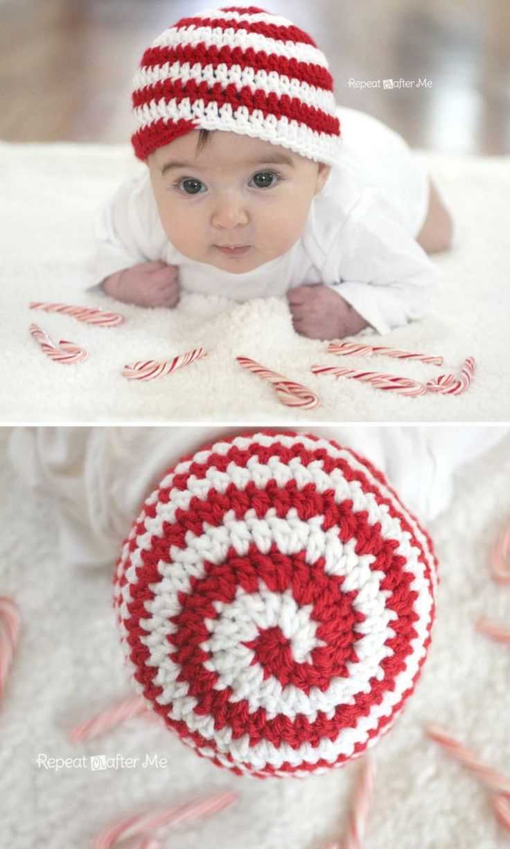 Candy cane hat knitting pattern