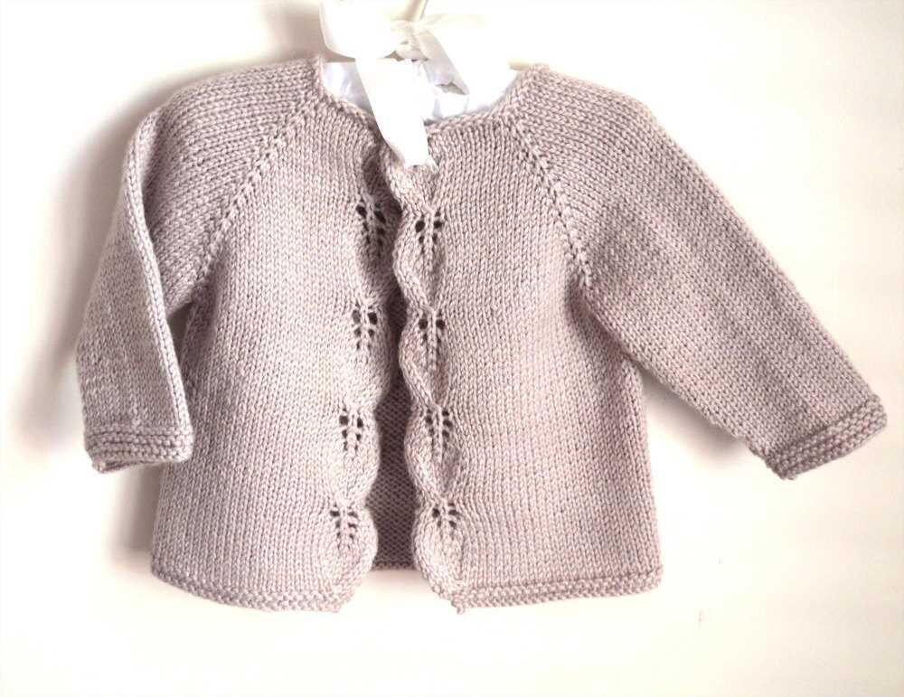 Top down knit cardigan pattern