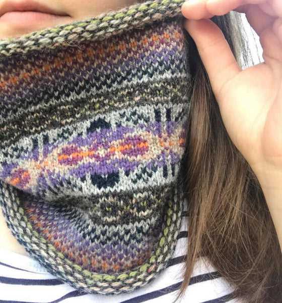 Loom knit cowl neck scarf pattern