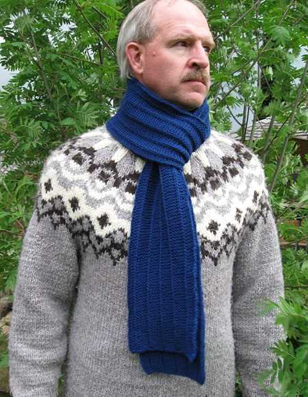 Free knitting pattern for mens scarf