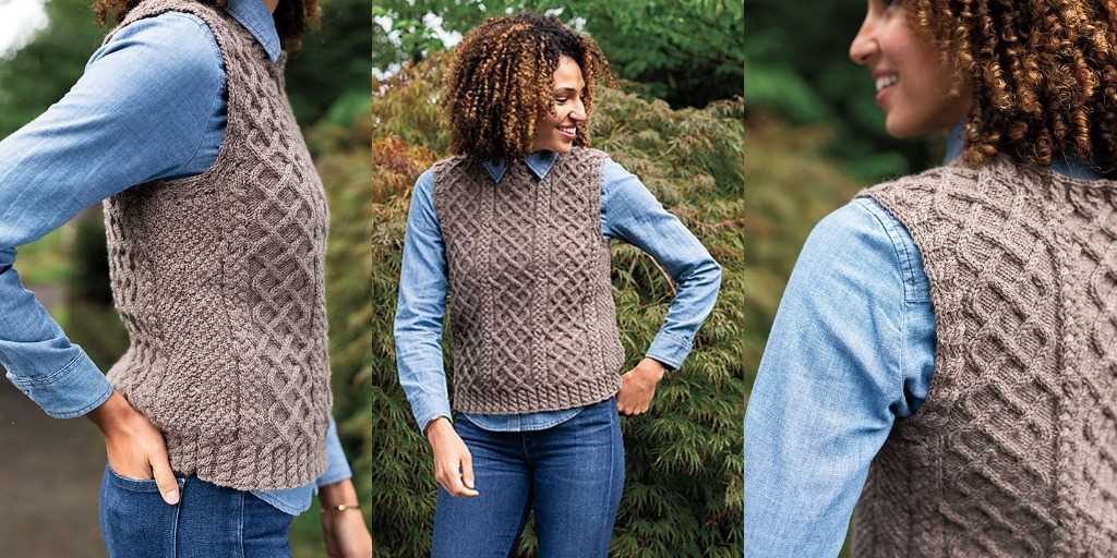 Free aran vest knitting patterns