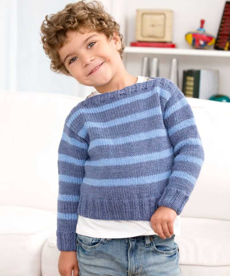 Childs v neck sweater knitting pattern