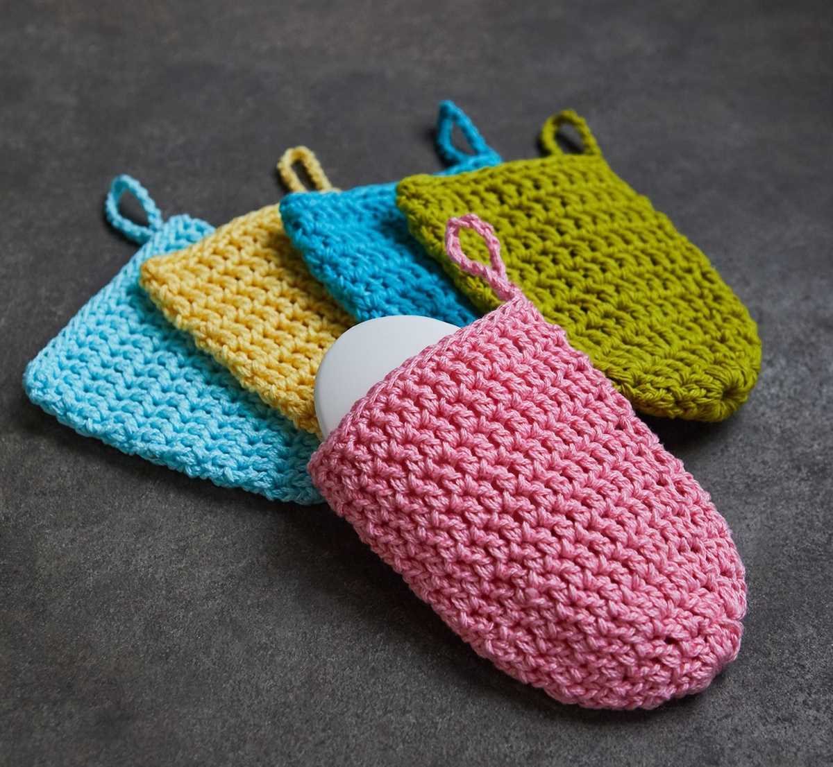 Knitted soap bag pattern