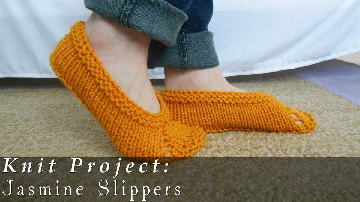 Knitted bedroom slippers pattern