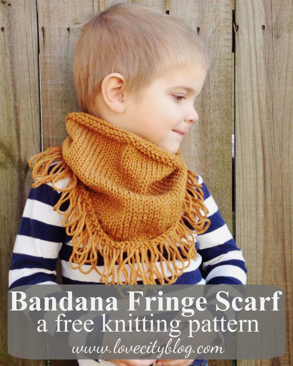 Free bandana knitting pattern