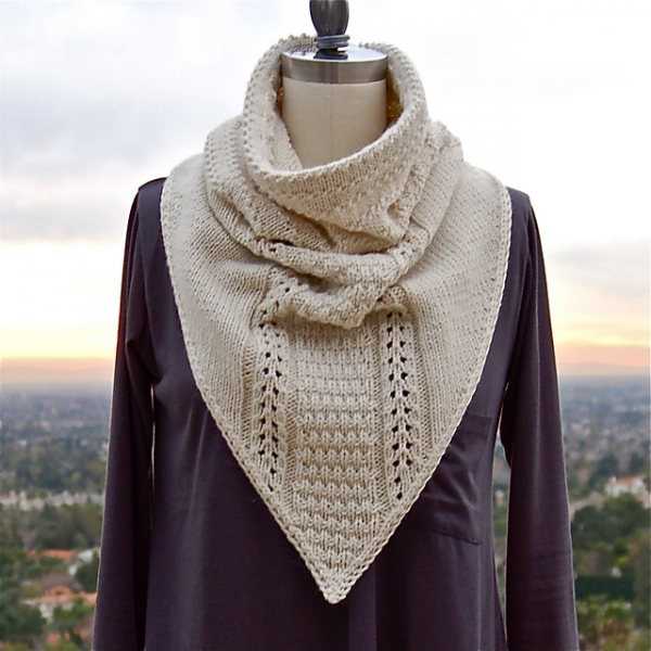 Pocket shawl knit pattern