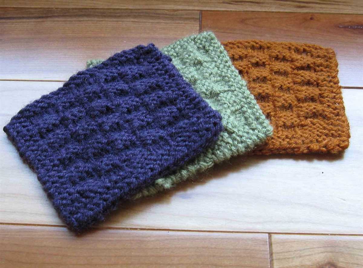 Free patterns for knitted coasters