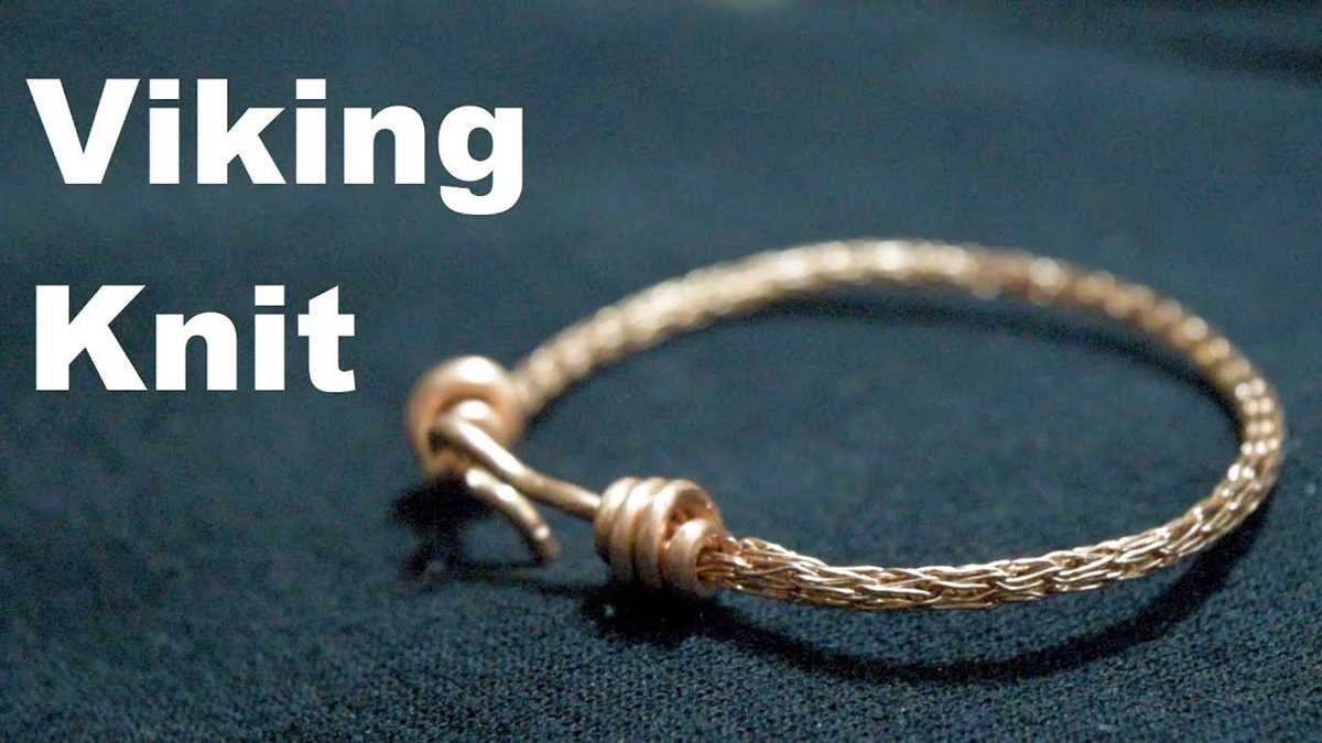 Viking knit bracelet pattern