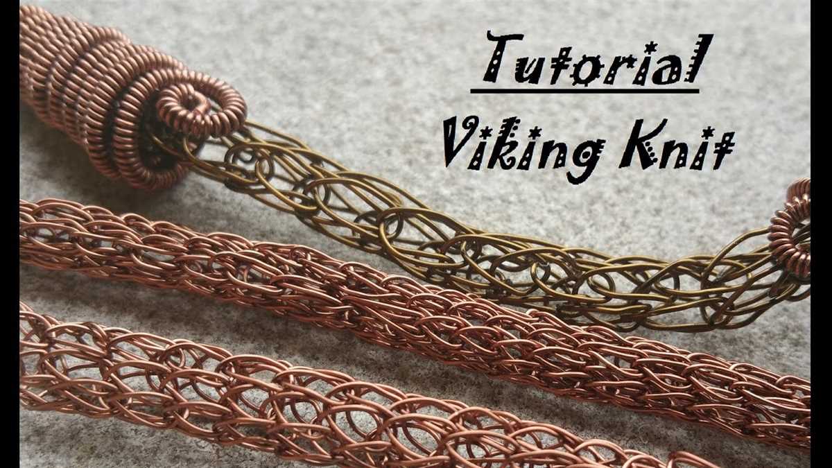 Viking knit bracelet pattern