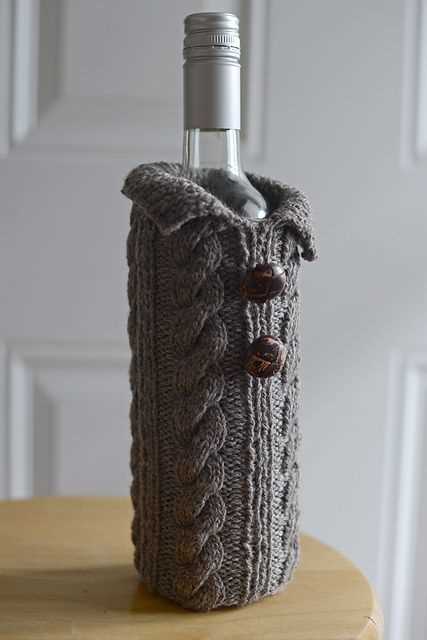 Wine bottle cover knitting pattern