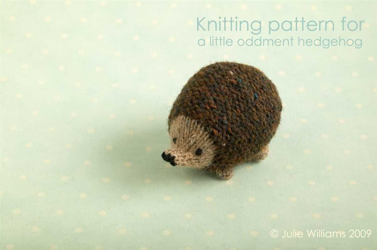 Harry hedgehog knitting pattern