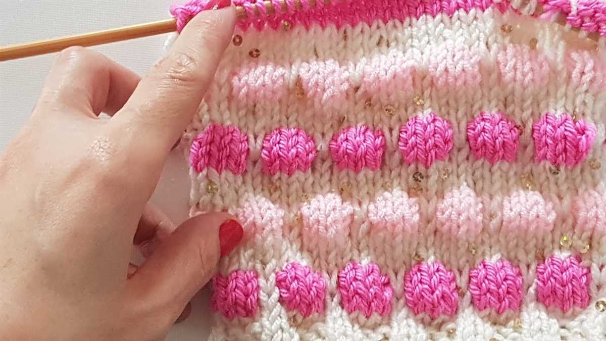 Bubble stitch blanket knitting pattern