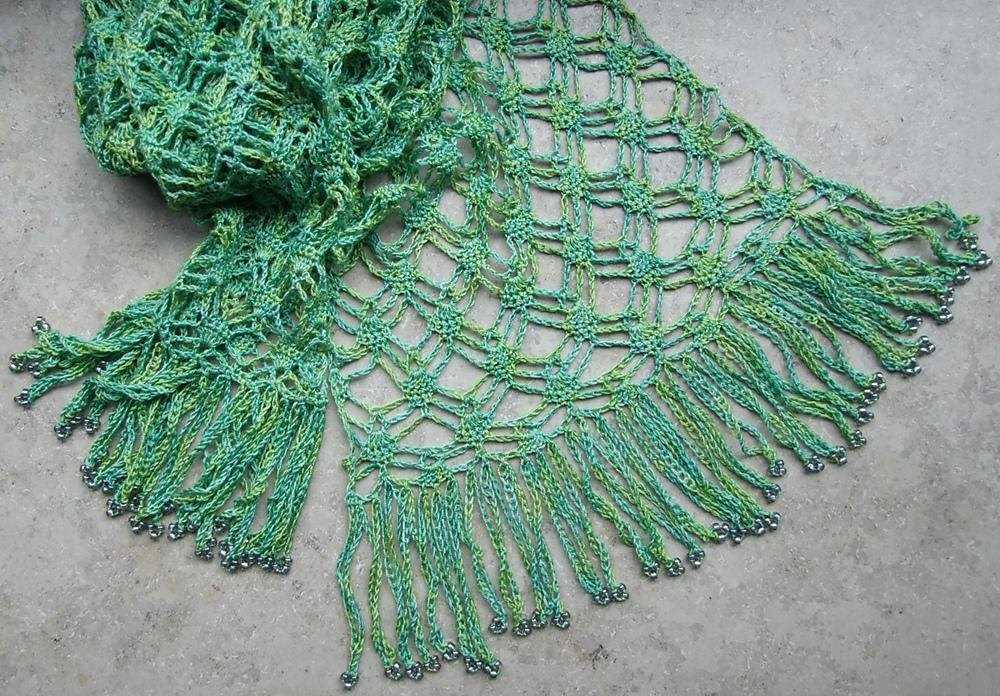 Knit silk scarf pattern