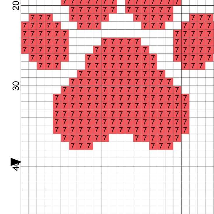 Paw print knitting pattern