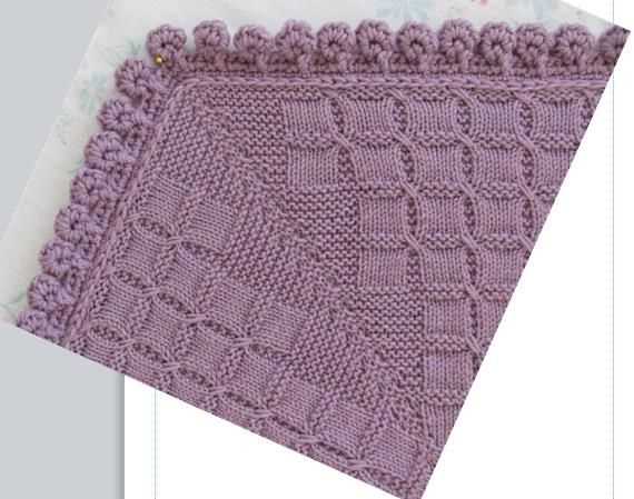 Knitted picot edge pattern
