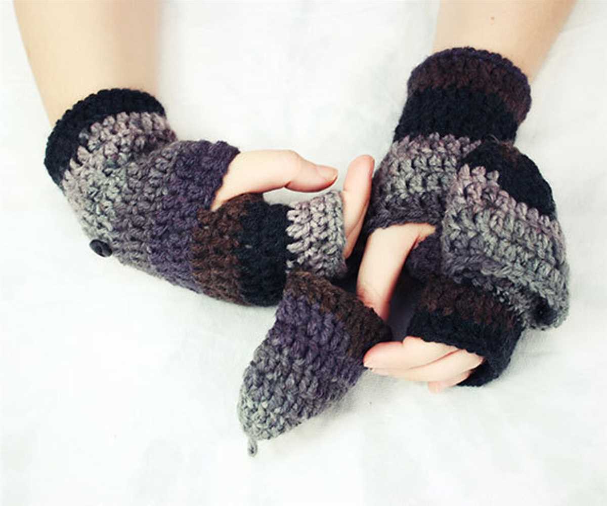 Fingerless mittens with flap knitting pattern